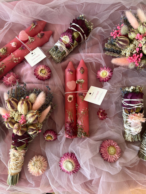 Love Spell Altar Candles- Valentine's Day Collection