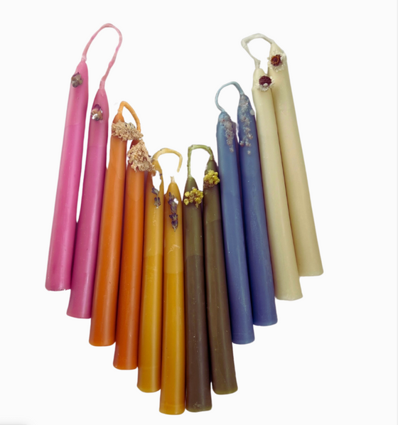 'Dusk' Beeswax Taper Candles