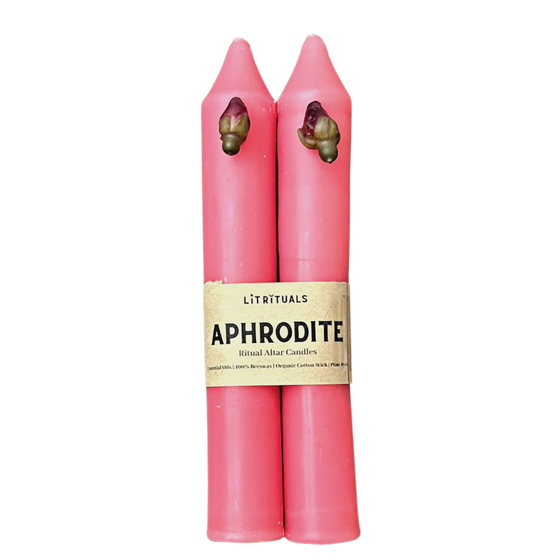 'Aphrodite' Beeswax Altar Candles