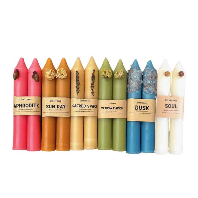 Beeswax Candles Lit Rituals