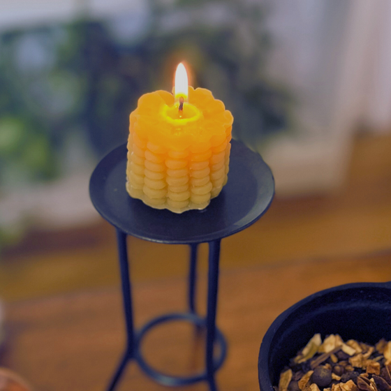 'Corn' Beeswax Mold Candle  - Harvest Collection