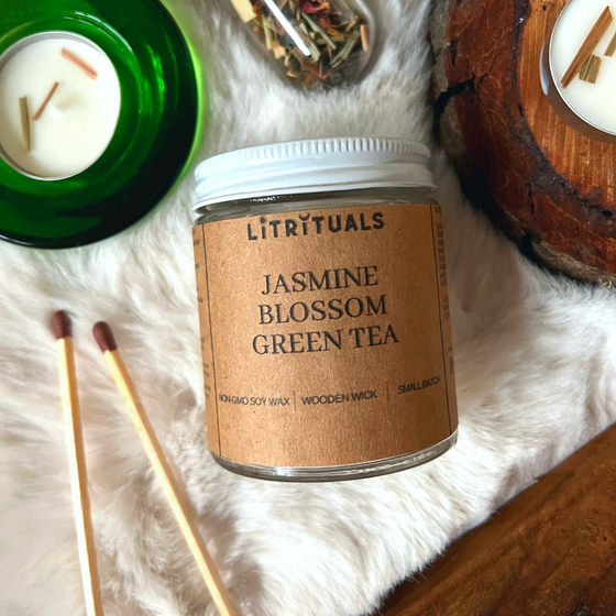 'Jasmine Blossom Green Tea' Ritual Soy Candle
